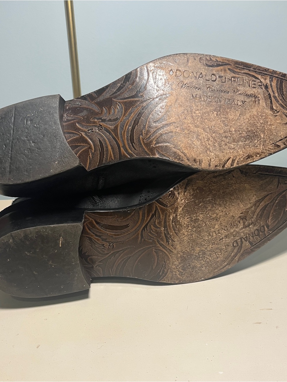 Donald J. Pliner Black Suede Ankle Boots - Western Couture Collection - Picture 4 of 7